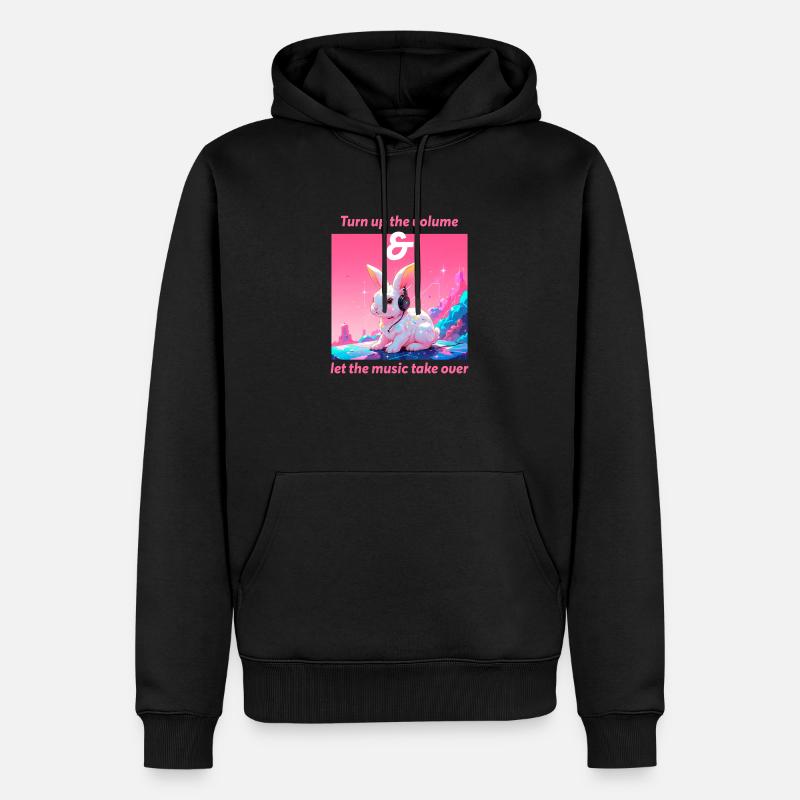 Montez le volume - Sweat à capuche Premium bio Homme - noir
