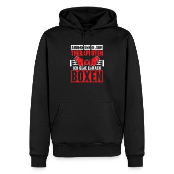 I just go boxing boxer martial arts - Men’s Premium Organic Hoodie - black - Front - Nico (187cm)