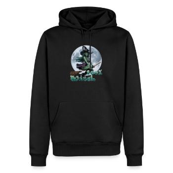 Hexe und Vollmond 02 - Männer Premium Bio Hoodie - Schwarz - Vorne - Nico (187cm)