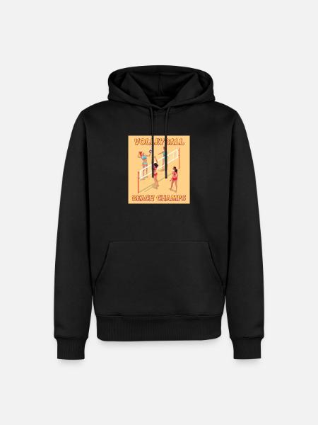 Volleyball Beach Champs - Men’s Premium Organic Hoodie - black