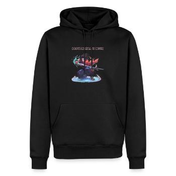 Ich liebe Manga So sehr - Männer Premium Bio Hoodie - Schwarz - Vorne - Nico (187cm)