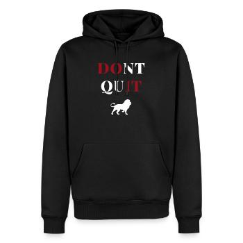 dont quit lion heart - Männer Premium Bio Hoodie - Schwarz - Vorne - Nico (187cm)