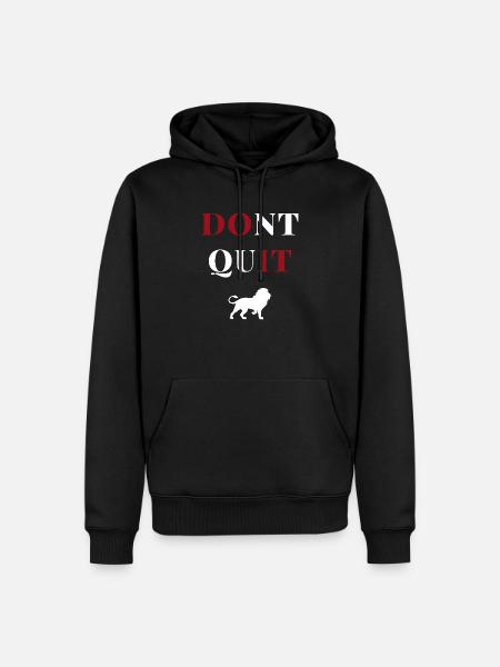 don't quit lion heart - Men’s Premium Organic Hoodie - black