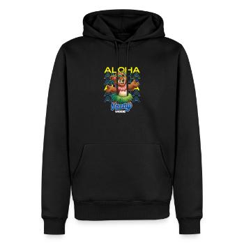 Hawaïen Ours Aloha Mode Vacances - Sweat à capuche Premium bio Homme - noir - Devant - Nico (187cm)