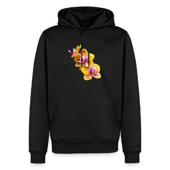 Fleur d’orchidée Phalaenopsis Sogo Lawrence Flowers 2 - Sweat à capuche Premium bio Homme - noir - Devant - Nico (187cm)