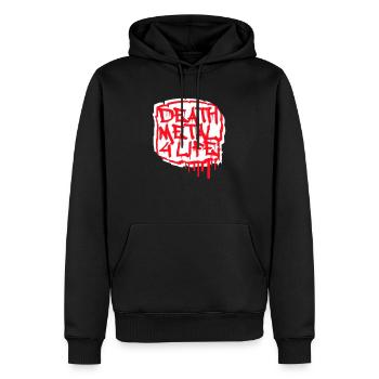 Heavy Death Metal 4 Life Hard Rock Cool Graffiti - Männer Premium Bio Hoodie - Schwarz - Vorne - Nico (187cm)