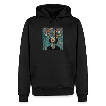 Mental Health Awareness - Men’s Premium Organic Hoodie - black - Front - Nico (187cm)