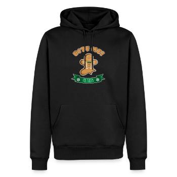 11870 pain d’épices mordez-moi vert plein - Sweat à capuche Premium bio Homme - noir - Devant - Nico (187cm)