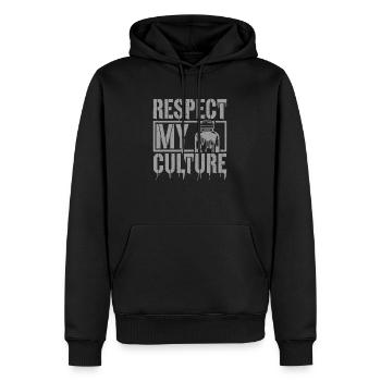 Probiotische Leidenschaft zeigen - Männer Premium Bio Hoodie - Schwarz - Vorne - Nico (187cm)