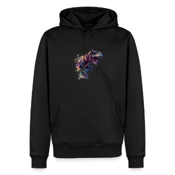 T Rex Blobs - Sweat à capuche Premium bio Homme - noir - Devant - Nico (187cm)