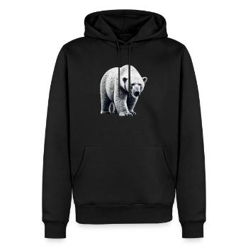 Eisbär - Männer Premium Bio Hoodie - Schwarz - Vorne - Nico (187cm)