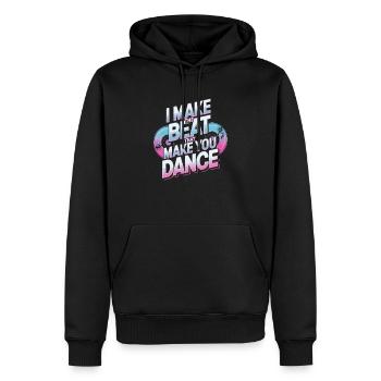 JE FAIS LE RYTHME QUI VOUS FAIT DANSER - Sweat à capuche Premium bio Homme - noir - Devant - Nico (187cm)