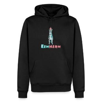 einhirn - Männer Premium Bio Hoodie - Schwarz - Vorne - Nico (187cm)