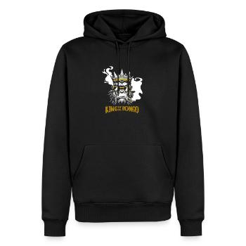 King of the Bongo - Sweat à capuche Premium bio Homme - noir - Devant - Nico (187cm)