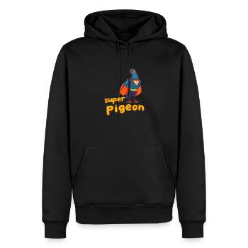 Super Taube - Männer Premium Bio Hoodie - Schwarz - Vorne - Nico (187cm)