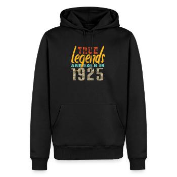1925 Original 1925 Vintage Vintage rétro anniversa - Sweat à capuche Premium bio Homme - noir - Devant - Nico (187cm)