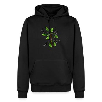 Blumen - Männer Premium Bio Hoodie - Schwarz - Vorne - Nico (187cm)