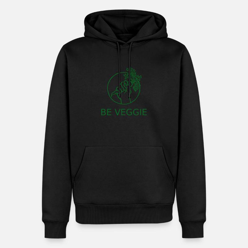 Be Veggie - Sweat à capuche Premium bio Homme - noir
