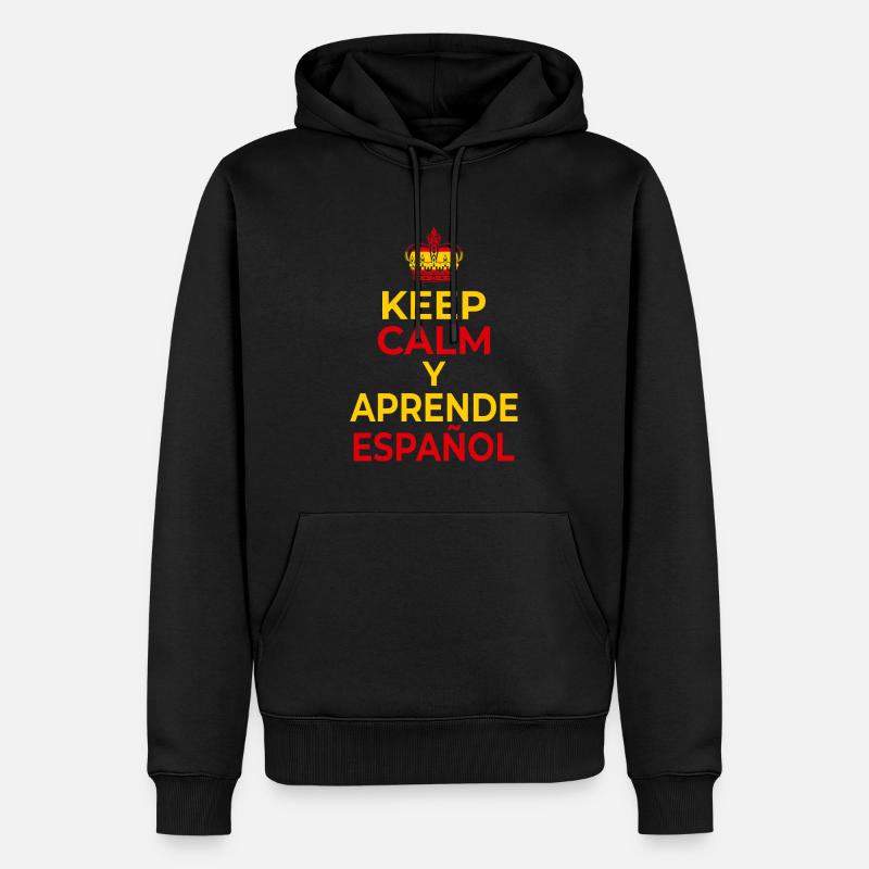 Spanisch lernen Spanischkurs Spruch - Männer Premium Bio Hoodie - Schwarz