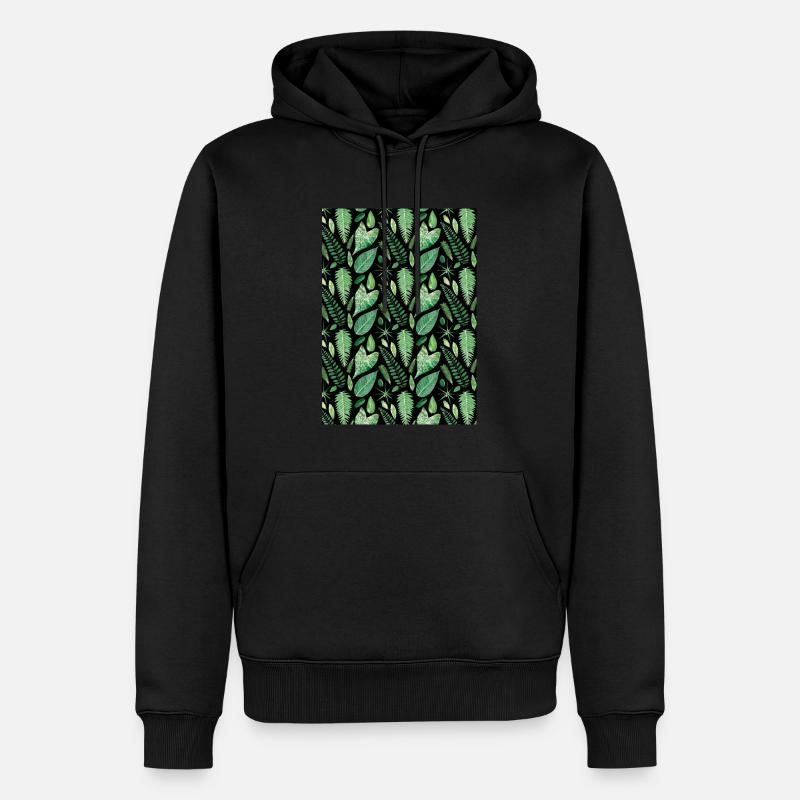 Dunkler Urwald - Männer Premium Bio Hoodie - Schwarz