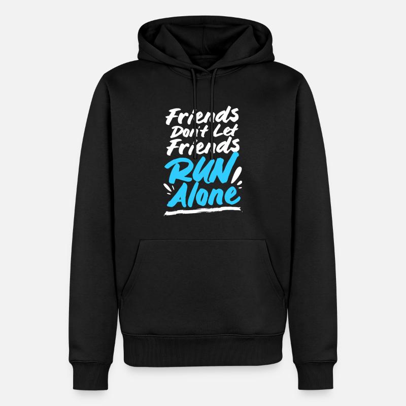 Marathon Halbmarathon Marathonläufer - Männer Premium Bio Hoodie - Schwarz