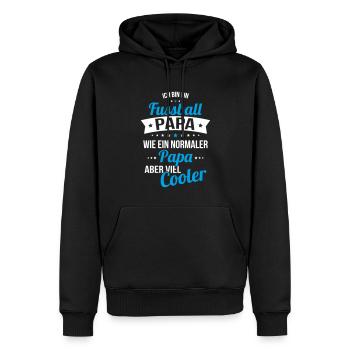 Fussball Papa wie ein normaler Papa viel cooler - Männer Premium Bio Hoodie - Schwarz - Vorne - Nico (187cm)