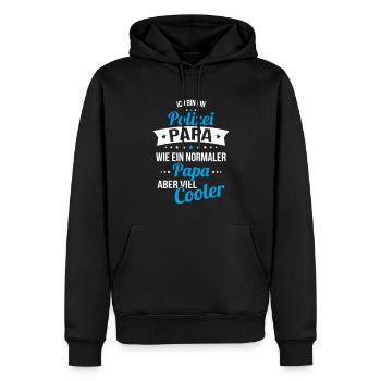 Police dad like a normal dad much cooler - Men’s Premium Organic Hoodie - black - Front - Nico (187cm)