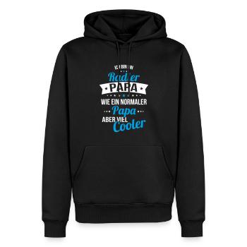 Radler papa comme un papa normal mais beaucoup plus cool - Sweat à capuche Premium bio Homme - noir - Devant - Nico (187cm)