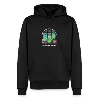 Je pilote mon tracteur - Men’s Premium Organic Hoodie - black - Front - Nico (187cm)