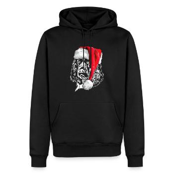 Père Noël Springer Spaniel Chiens de Noël - Sweat à capuche Premium bio Homme - noir - Devant - Nico (187cm)