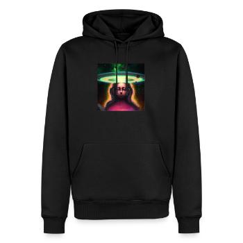 4b - Sweat à capuche Premium bio Homme - noir - Devant - Nico (187cm)