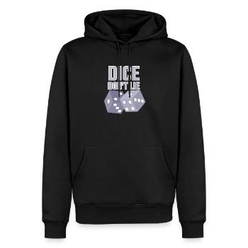 dice dont lie - Men’s Premium Organic Hoodie - black - Front - Nico (187cm)