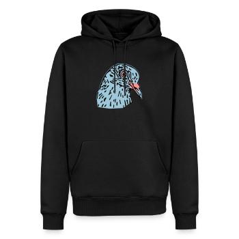 pigeonnot - Sweat à capuche Premium bio Homme - noir - Devant - Nico (187cm)