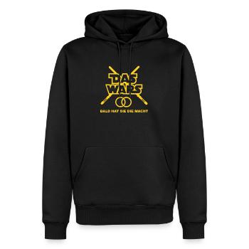 Daswarssiehatdiemacht - Männer Premium Bio Hoodie - Schwarz - Vorne - Nico (187cm)