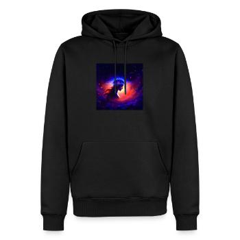 8b - Sweat à capuche Premium bio Homme - noir - Devant - Nico (187cm)