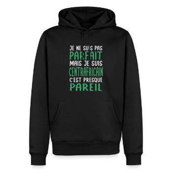 Je ne suis pas parfait mais je suis Centrafricain - Sweat à capuche Premium bio Homme - noir - Devant - Nico (187cm)