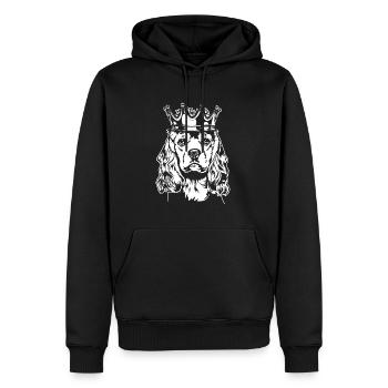 American Cocker Spaniel Krone Hund Hunde Wilsigns - Männer Premium Bio Hoodie - Schwarz - Vorne - Nico (187cm)