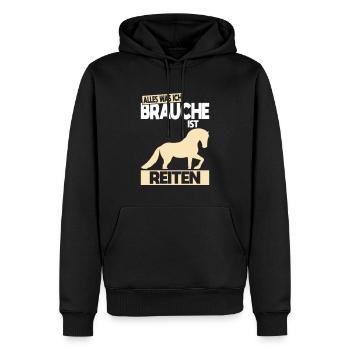 All I Need Is Riding - Gift Idea - Men’s Premium Organic Hoodie - black - Front - Nico (187cm)