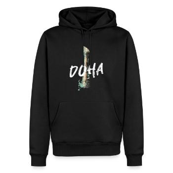 Sheikh Khalifa Stadion, Doha - Männer Premium Bio Hoodie - Schwarz - Vorne - Nico (187cm)