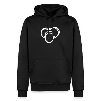 Pacifier Vector - Men’s Premium Organic Hoodie - black - Front - Nico (187cm)