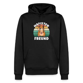 Hamster Freund Niedlicher Hamster Goldhamster - Männer Premium Bio Hoodie - Schwarz - Vorne - Nico (187cm)