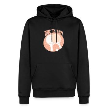 Tischtennis und Time to Play in Pfirsichfarben - Männer Premium Bio Hoodie - Schwarz - Vorne - Nico (187cm)