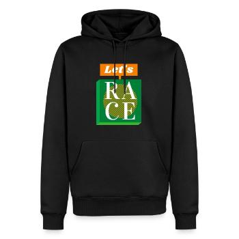 Das Rennen - Männer Premium Bio Hoodie - Schwarz - Vorne - Nico (187cm)