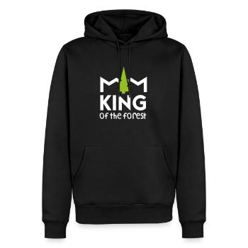 Roi de la forêt - Sweat à capuche Premium bio Homme - noir - Devant - Nico (187cm)