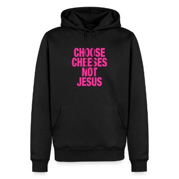 Choisissez des fromages - pas Jésus - Sweat à capuche Premium bio Homme - noir - Devant - Nico (187cm)