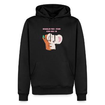 Koalafied for Cuddles - Männer Premium Bio Hoodie - Schwarz - Vorne - Nico (187cm)