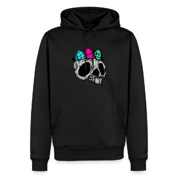 Osteraugen im Schädel - Männer Premium Bio Hoodie - Schwarz - Vorne - Nico (187cm)