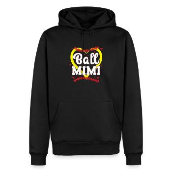 Ball Mimi Softball Baseball Mimi Grandma - Männer Premium Bio Hoodie - Schwarz - Vorne - Nico (187cm)