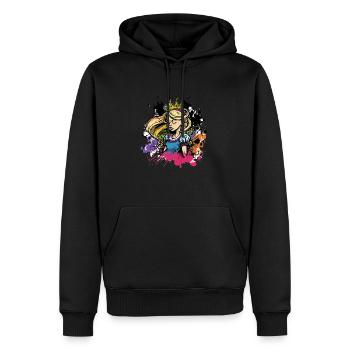 Princess Graffiti Girl - Men’s Premium Organic Hoodie - black - Front - Nico (187cm)