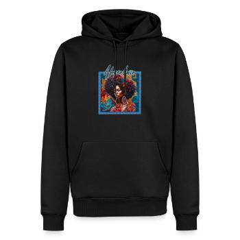 AFRICAN QUEEN - Sweat à capuche Premium bio Homme - noir - Devant - Nico (187cm)